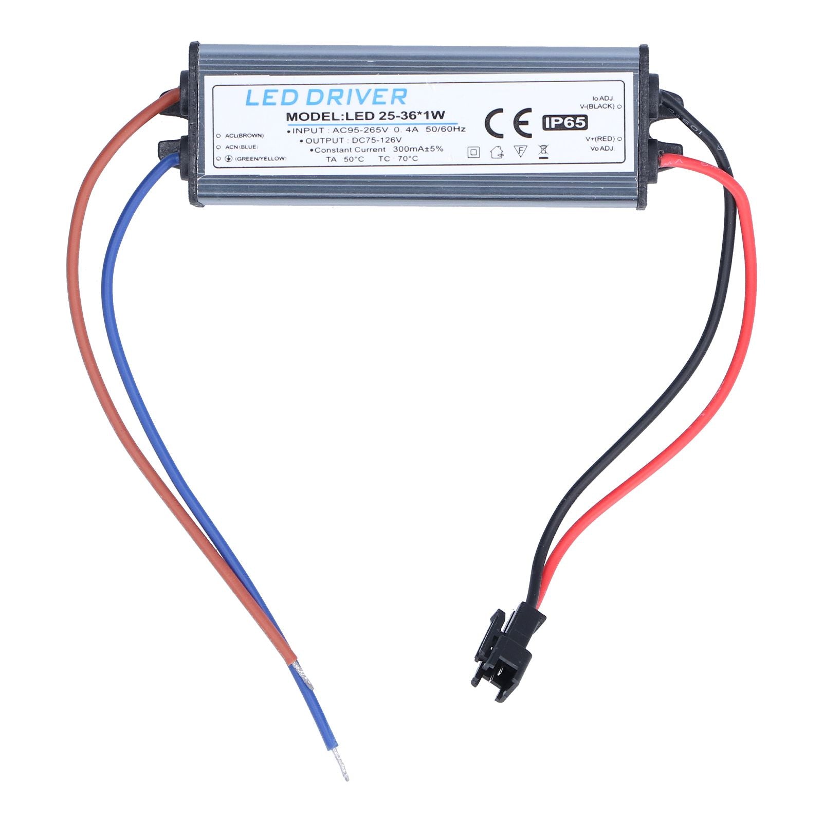 LED Driver Transformer 25-36W 300mA AC95-265V to DC75-126V DIY Lamp