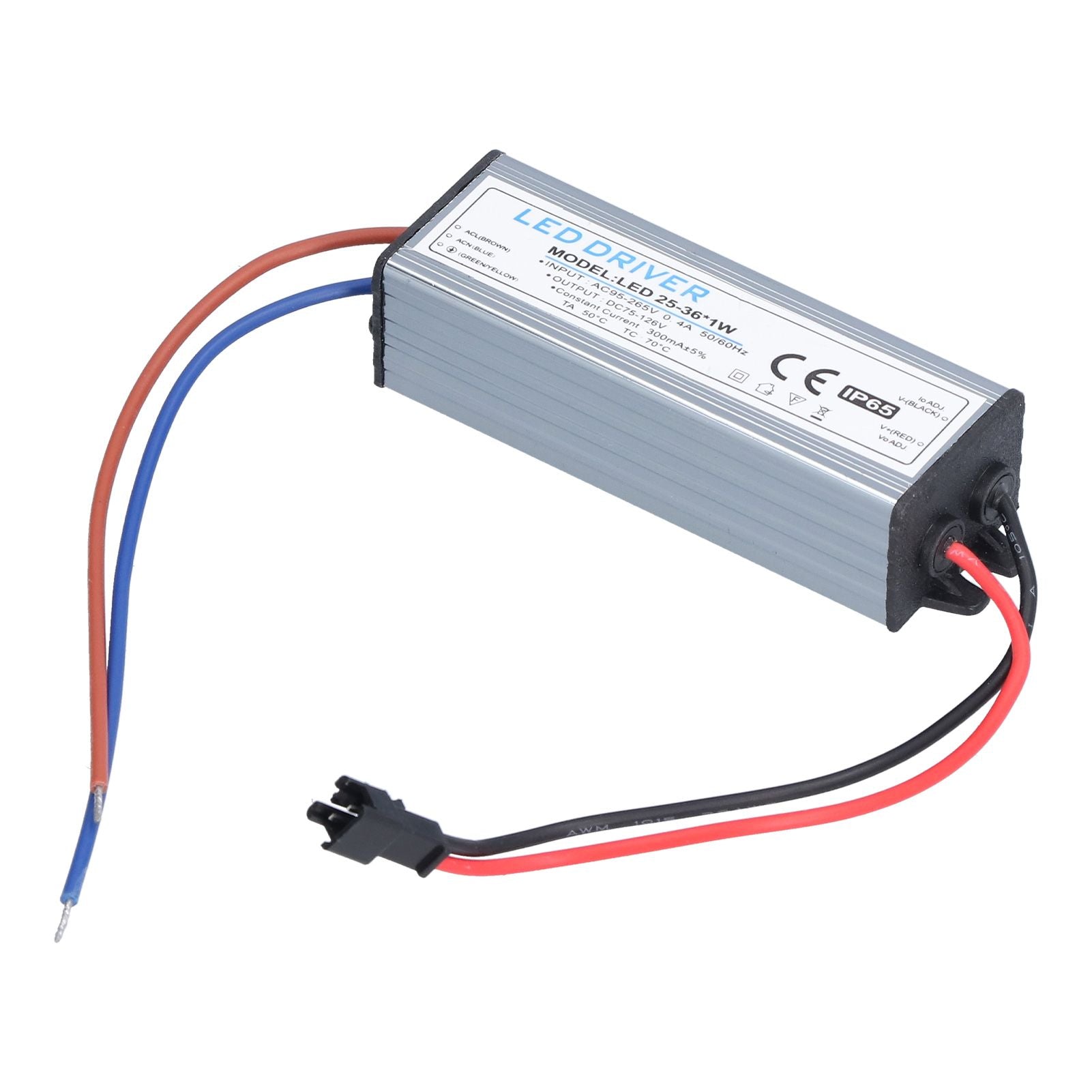 LED Driver Transformer 25-36W 300mA AC95-265V to DC75-126V DIY Lamp