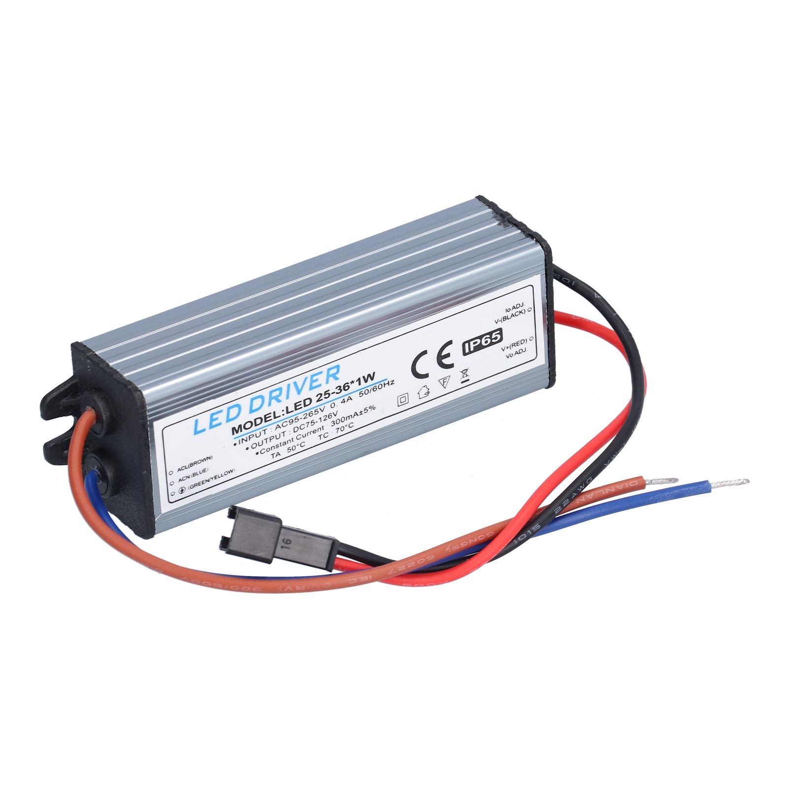 LED Driver Transformer 25-36W 300mA AC95-265V to DC75-126V DIY Lamp