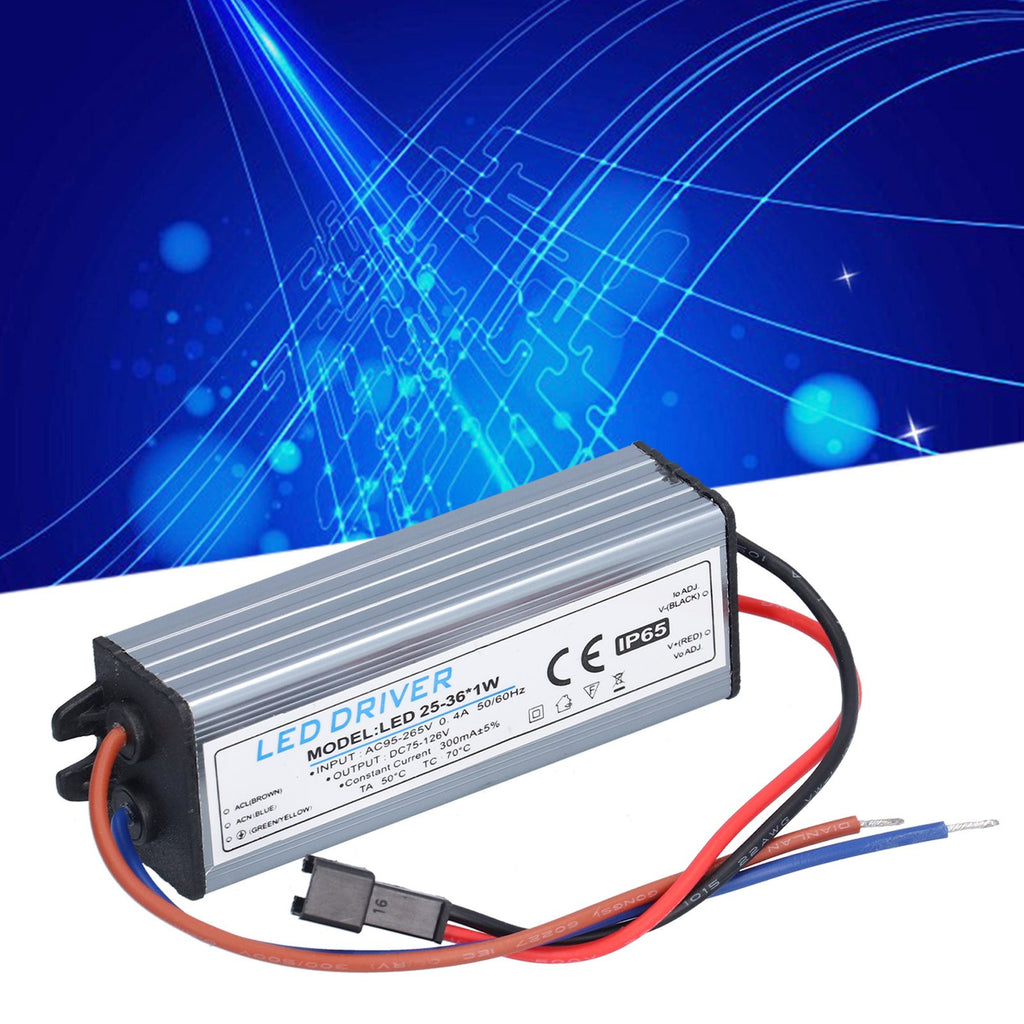 LED Driver Transformer 25-36W 300mA AC95-265V to DC75-126V DIY Lamp