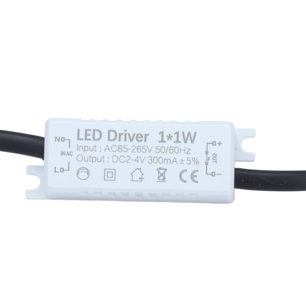 LED Driver 1x1W Power Supply Transformer Adapter AC85‑265V to 2‑4VDC LED Power Driver for LED Light Computer Project