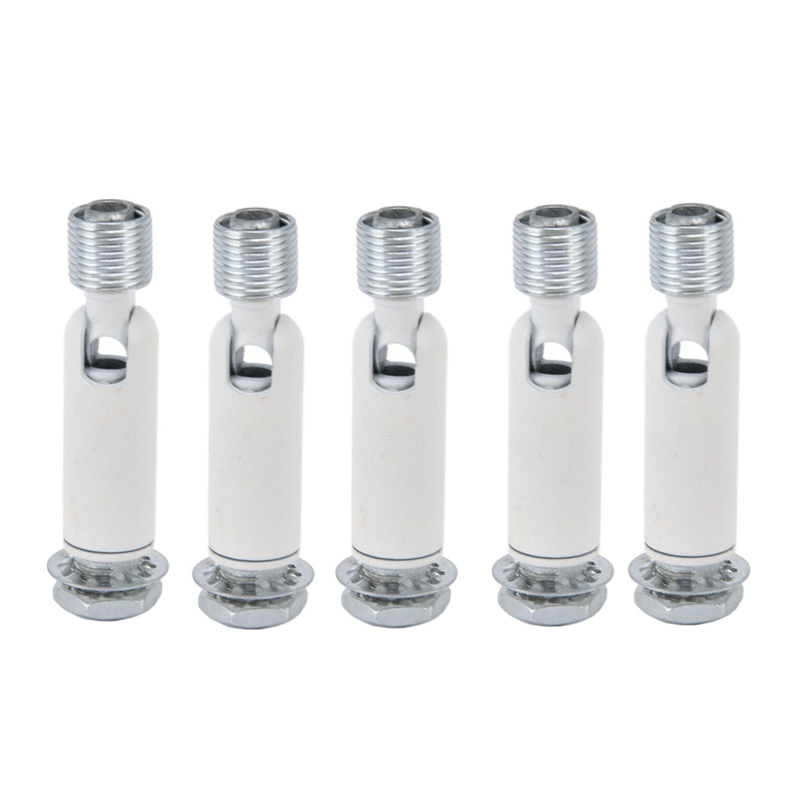 5Pcs M10 Sloped Ceiling Adapter for Ceiling Lamp Pendant Light Chandelier Track Suspension Accessories M10 External Gear Steering Joint White