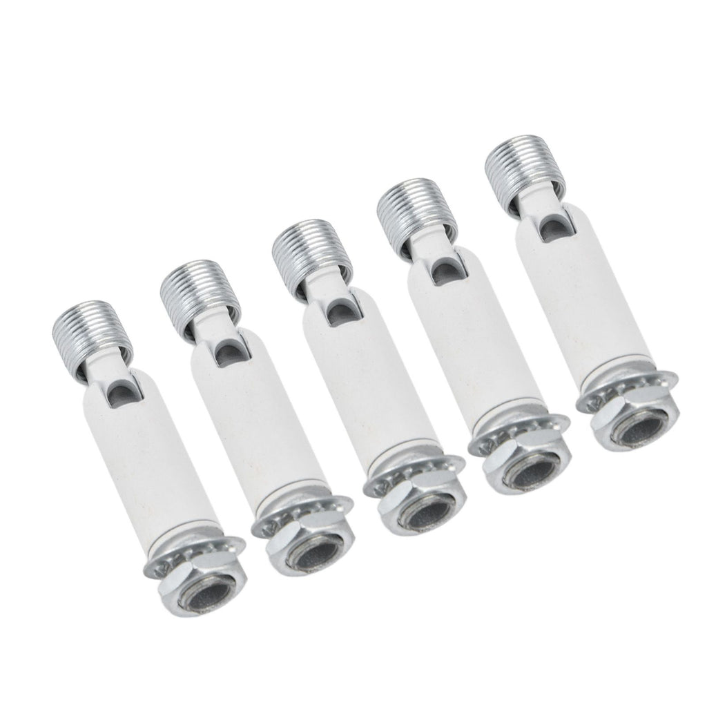 5Pcs M10 Sloped Ceiling Adapter for Ceiling Lamp Pendant Light Chandelier Track Suspension Accessories M10 External Gear Steering Joint White
