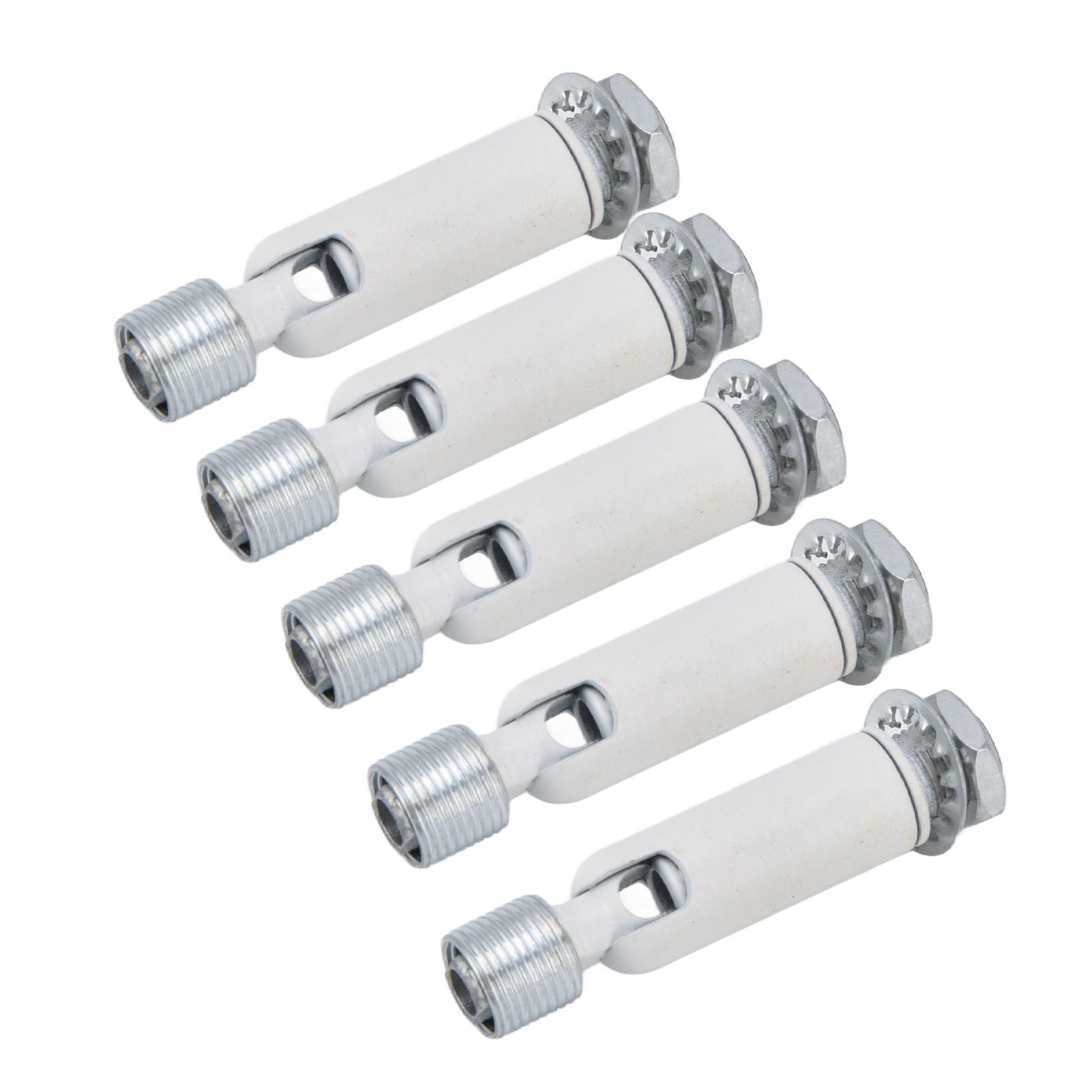 5Pcs M10 Sloped Ceiling Adapter for Ceiling Lamp Pendant Light Chandelier Track Suspension Accessories M10 External Gear Steering Joint White