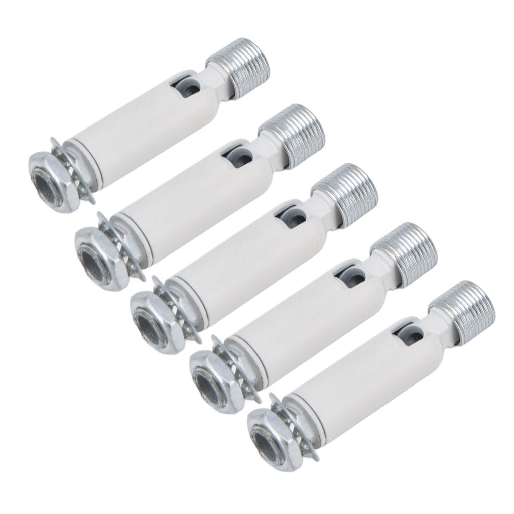 5Pcs M10 Sloped Ceiling Adapter for Ceiling Lamp Pendant Light Chandelier Track Suspension Accessories M10 External Gear Steering Joint White