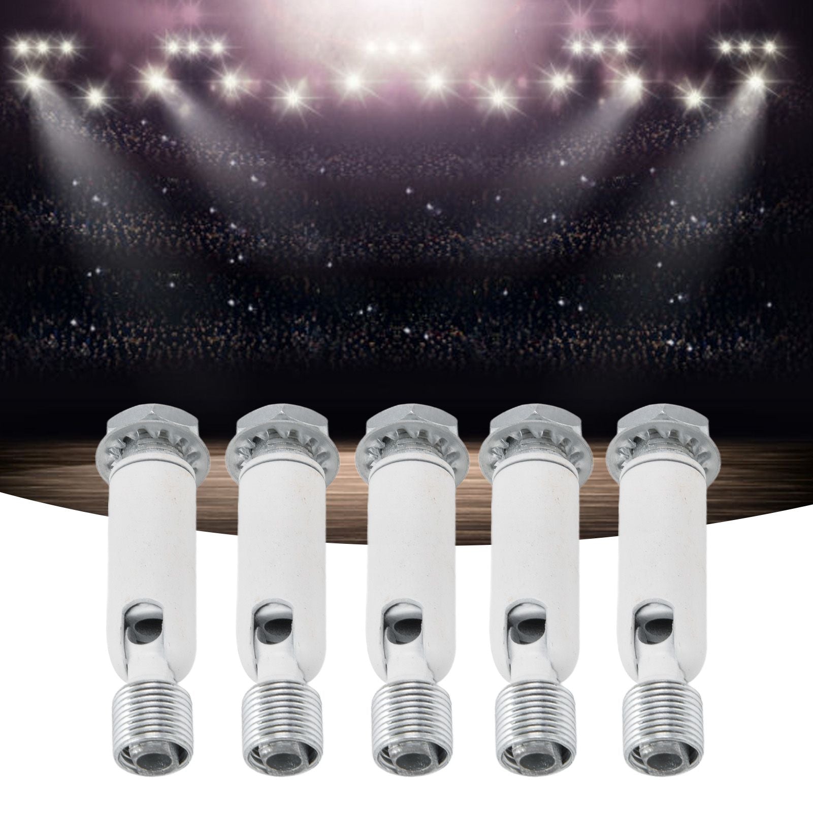 5Pcs M10 Sloped Ceiling Adapter for Ceiling Lamp Pendant Light Chandelier Track Suspension Accessories M10 External Gear Steering Joint White