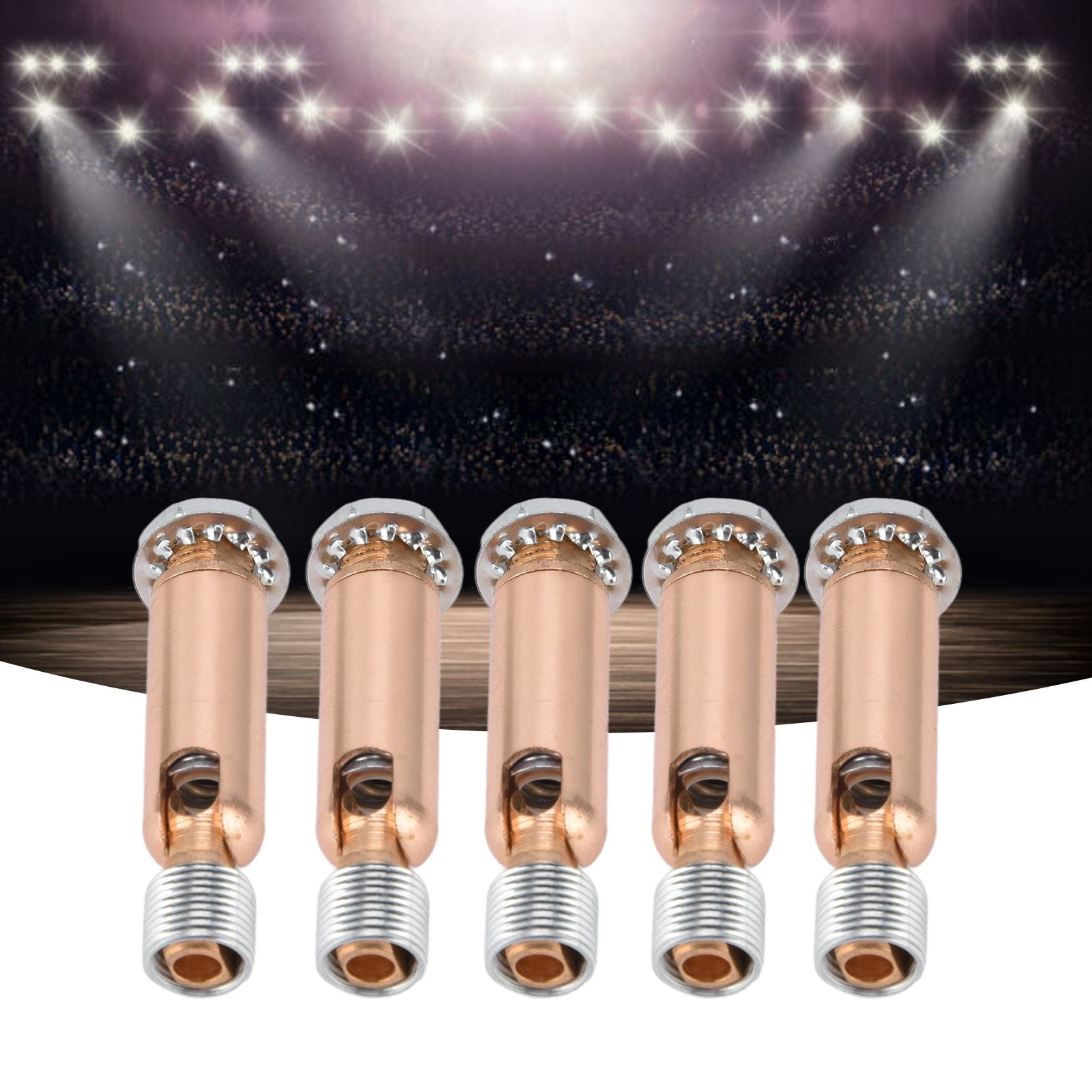 5Pcs M10 Sloped Ceiling Adapter for Ceiling Lamp Pendant Light Chandelier Track Suspension Accessories M10 External Gear Steering Joint Rose Gold