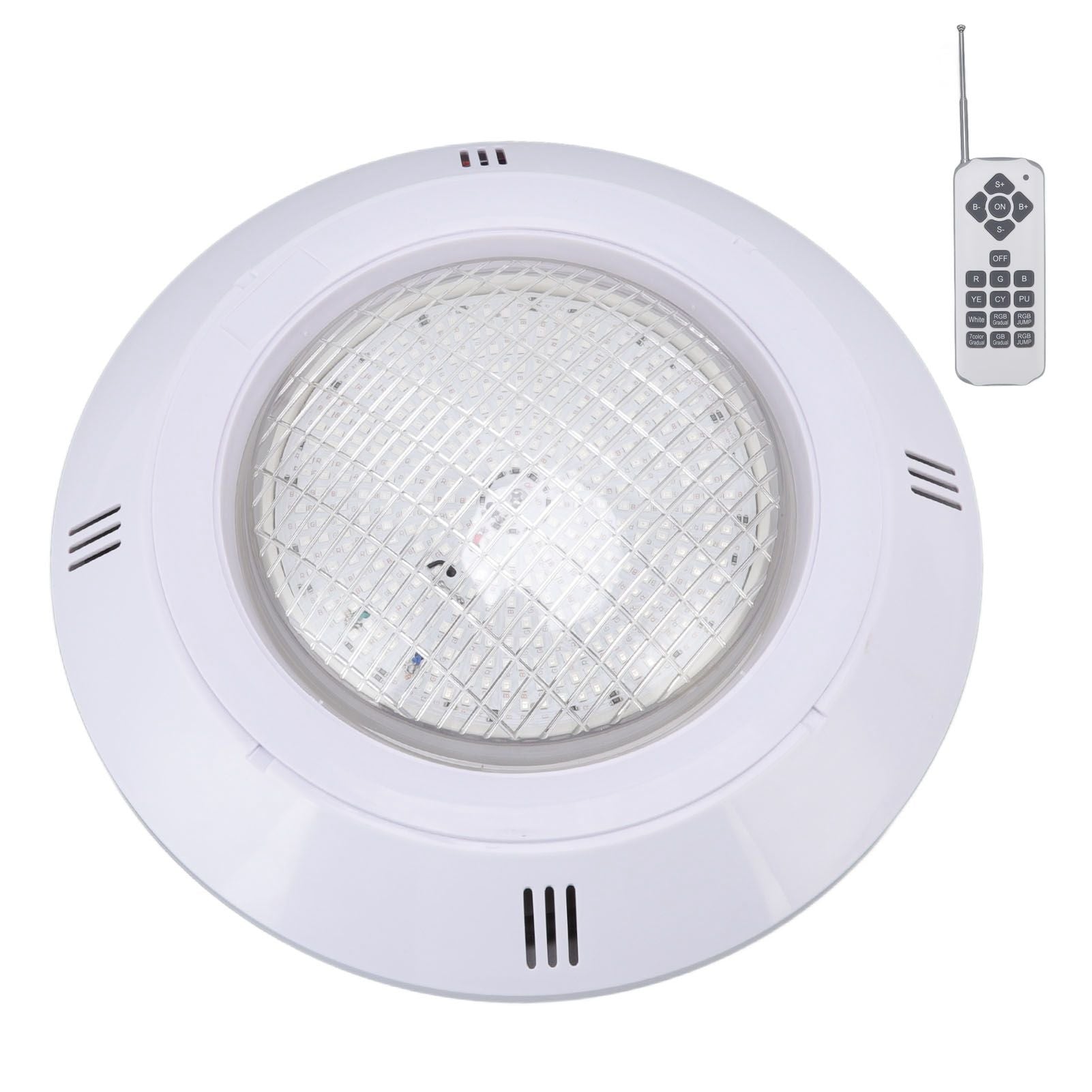 Pool LED Lights AC12V RGB Colorful IP68 Waterproof Remote Control High Transmittance Durable ABS Aquarium Pool Light 18W