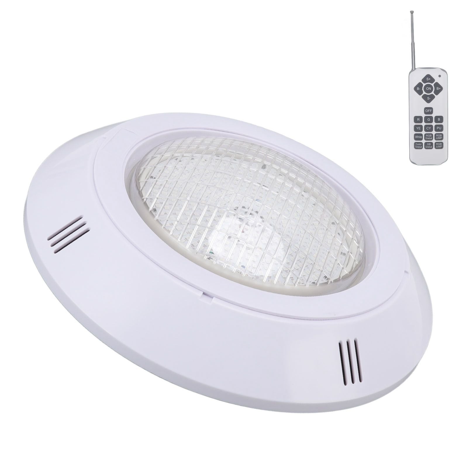 Pool LED Lights AC12V RGB Colorful IP68 Waterproof Remote Control High Transmittance Durable ABS Aquarium Pool Light 18W