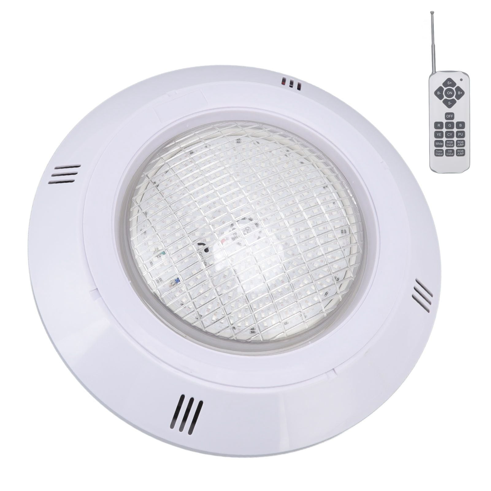Pool LED Lights AC12V RGB Colorful IP68 Waterproof Remote Control High Transmittance Durable ABS Aquarium Pool Light 18W