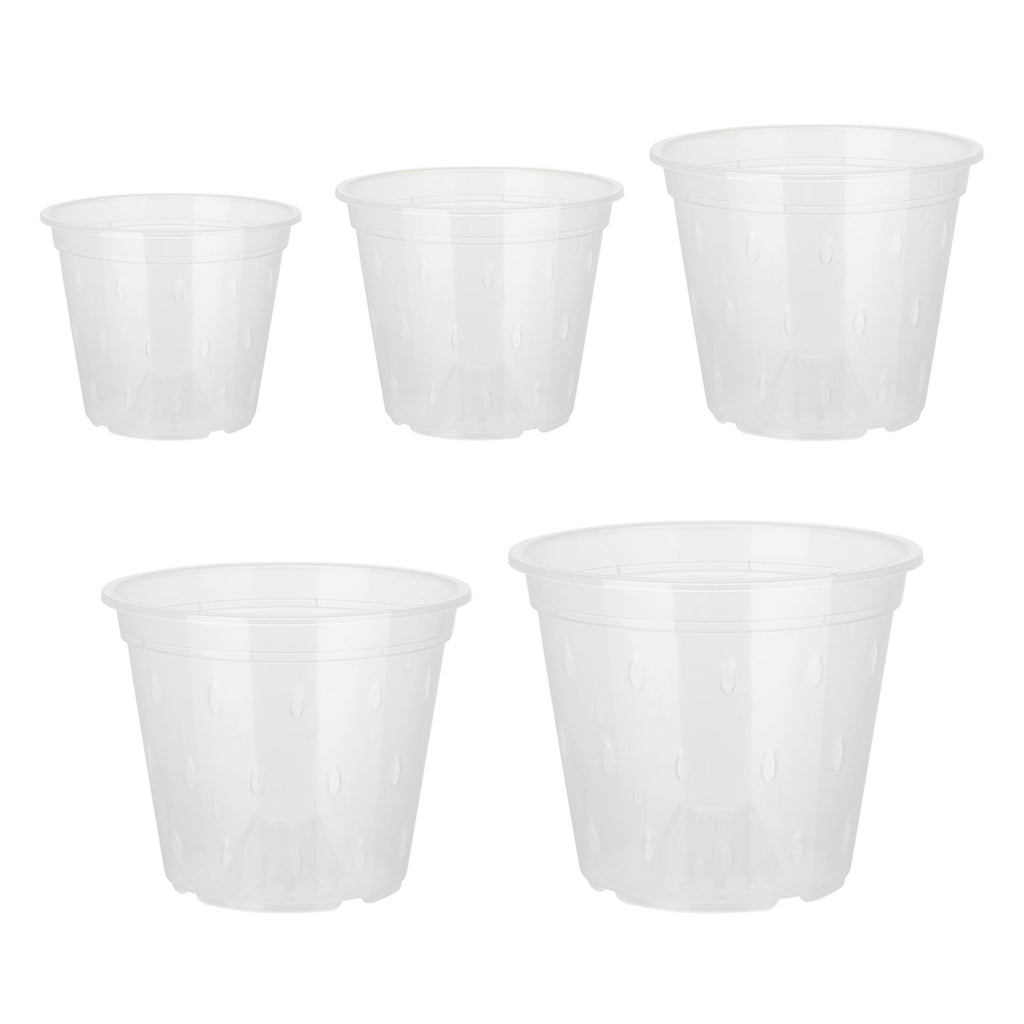 Orchid Flower Pot Breathable Clear Orchid Planting Pot with Holes for Indoor Outdoor