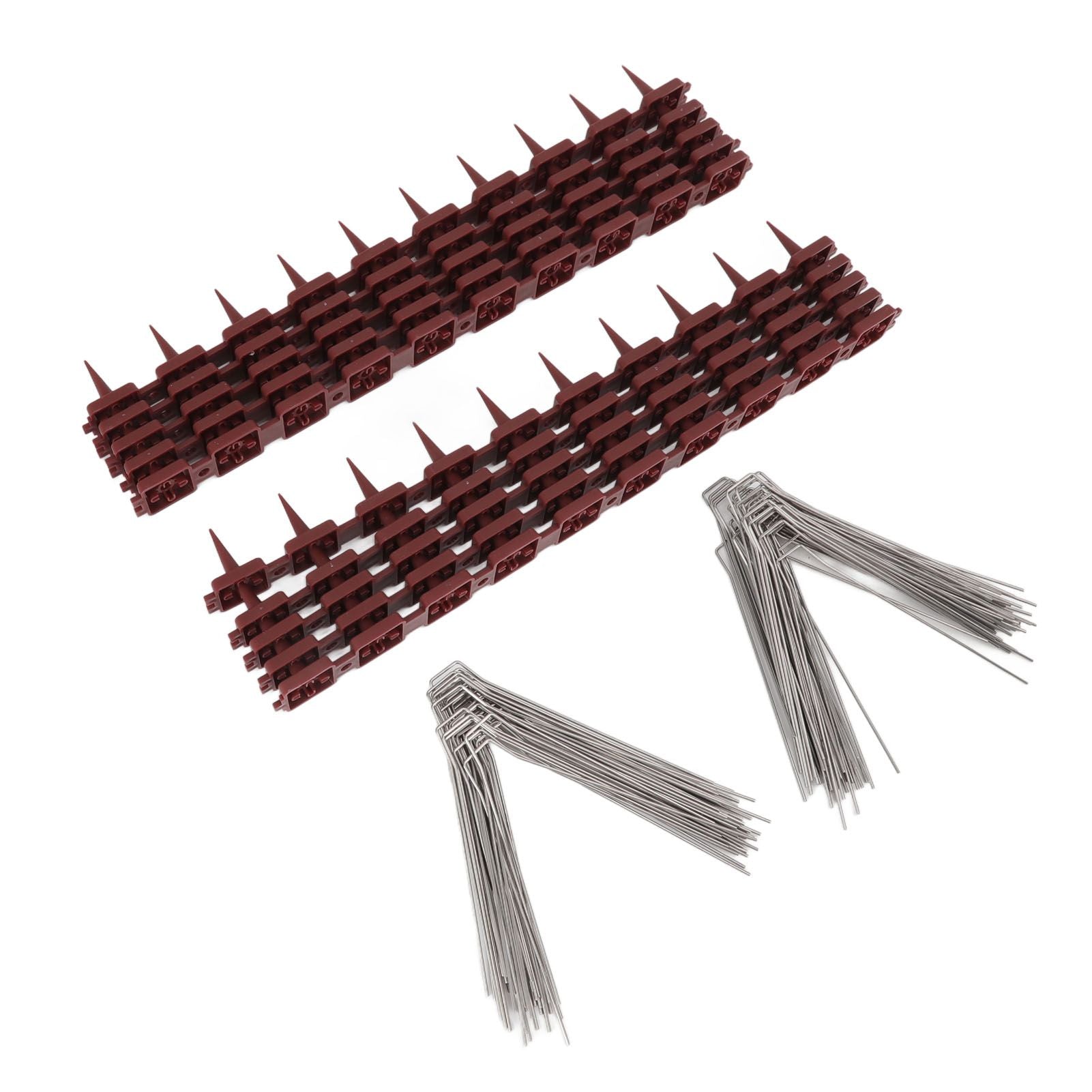 Bird Spikes 15 Feet Stainless Steel Pigeon Deterrent Spikes for Fence Roof Mailbox Window SK430 (2+2)