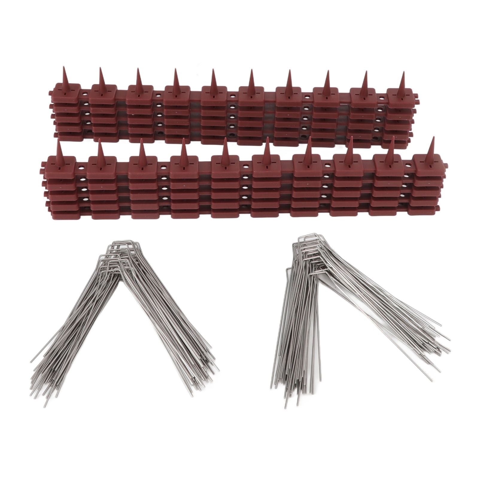 Bird Spikes 15 Feet Stainless Steel Pigeon Deterrent Spikes for Fence Roof Mailbox Window SK430 (2+2)