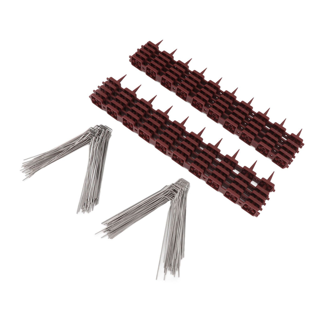 Bird Spikes 15 Feet Stainless Steel Pigeon Deterrent Spikes for Fence Roof Mailbox Window SK430 (2+2)
