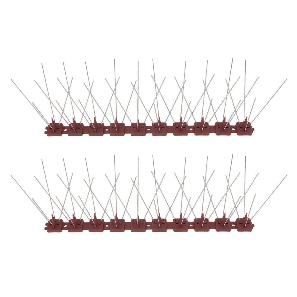 Bird Spikes 15 Feet Stainless Steel Pigeon Deterrent Spikes for Fence Roof Mailbox Window SK430 (4+2)