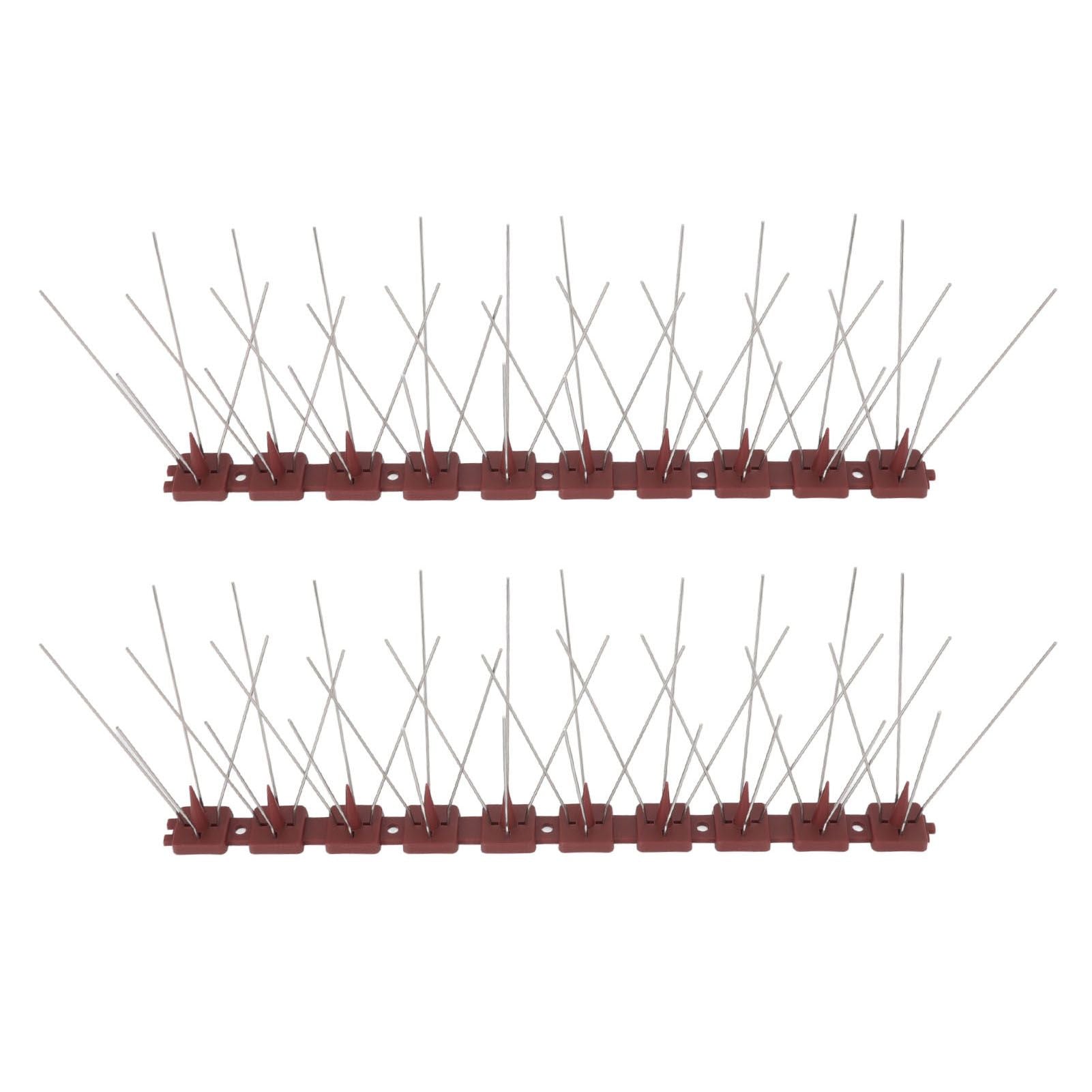 Bird Spikes 15 Feet Stainless Steel Pigeon Deterrent Spikes for Fence Roof Mailbox Window SK430 (4+2)