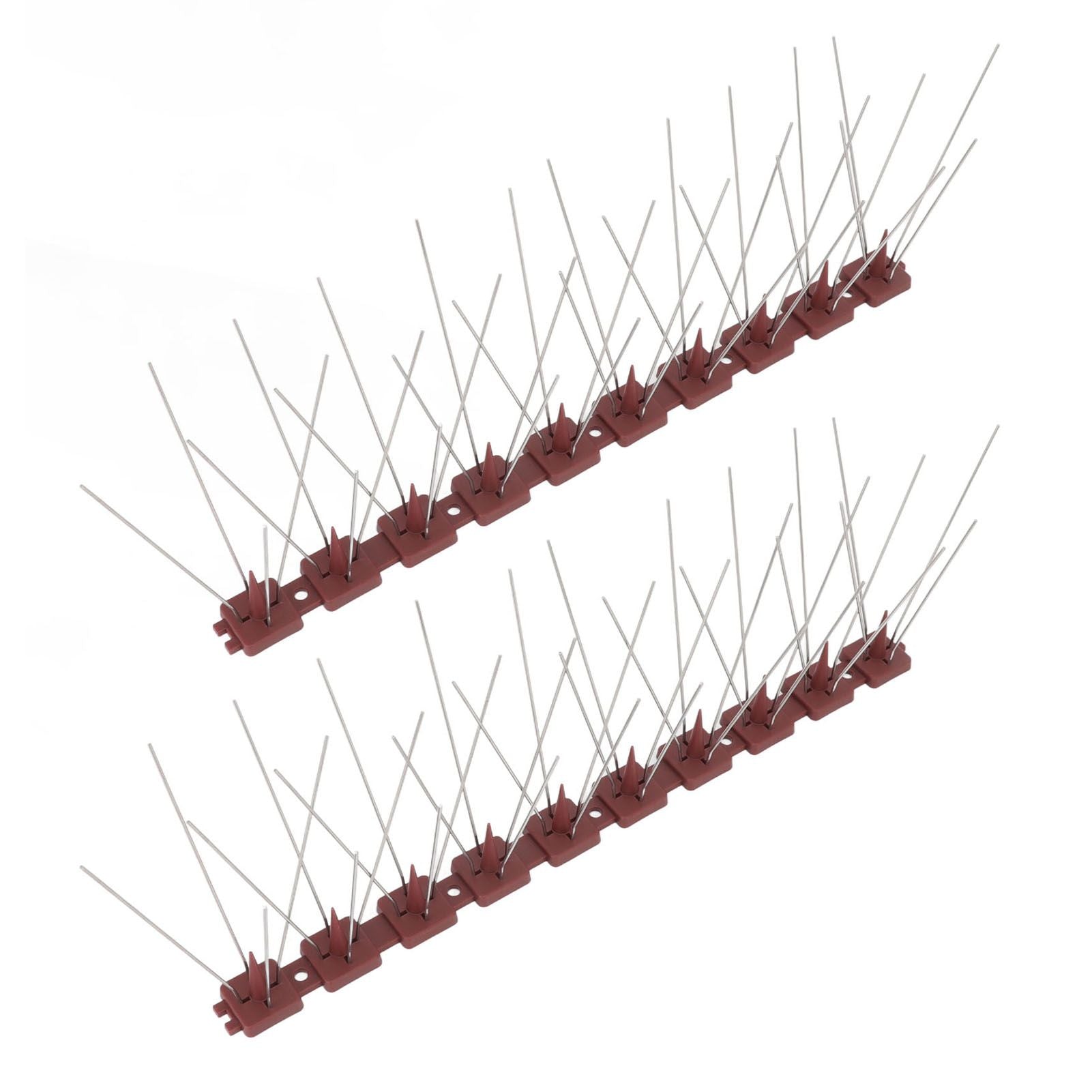 Bird Spikes 15 Feet Stainless Steel Pigeon Deterrent Spikes for Fence Roof Mailbox Window SK430 (4+2)