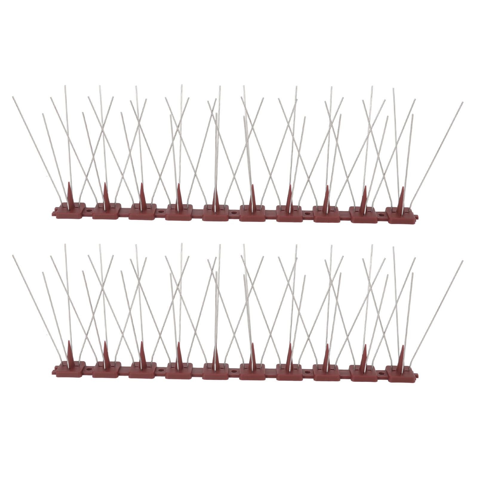 Bird Spikes 15 Feet Stainless Steel Pigeon Deterrent Spikes for Fence Roof Mailbox Window SK430 (4+2)