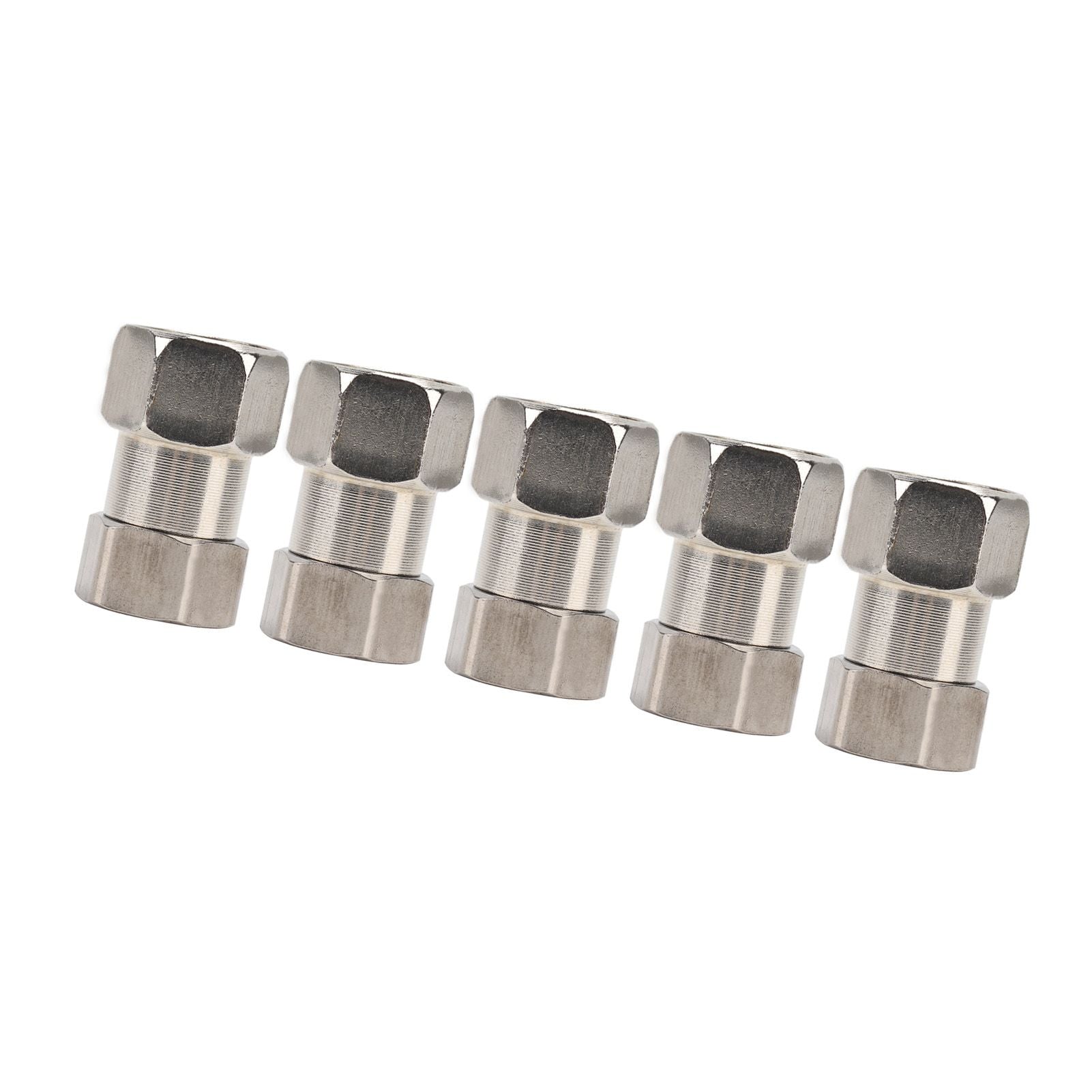 5PCS Plumbing Fittings Stainless Steel Female Thread Pipe Adapter Fittings for Shower Water Heater G1/2