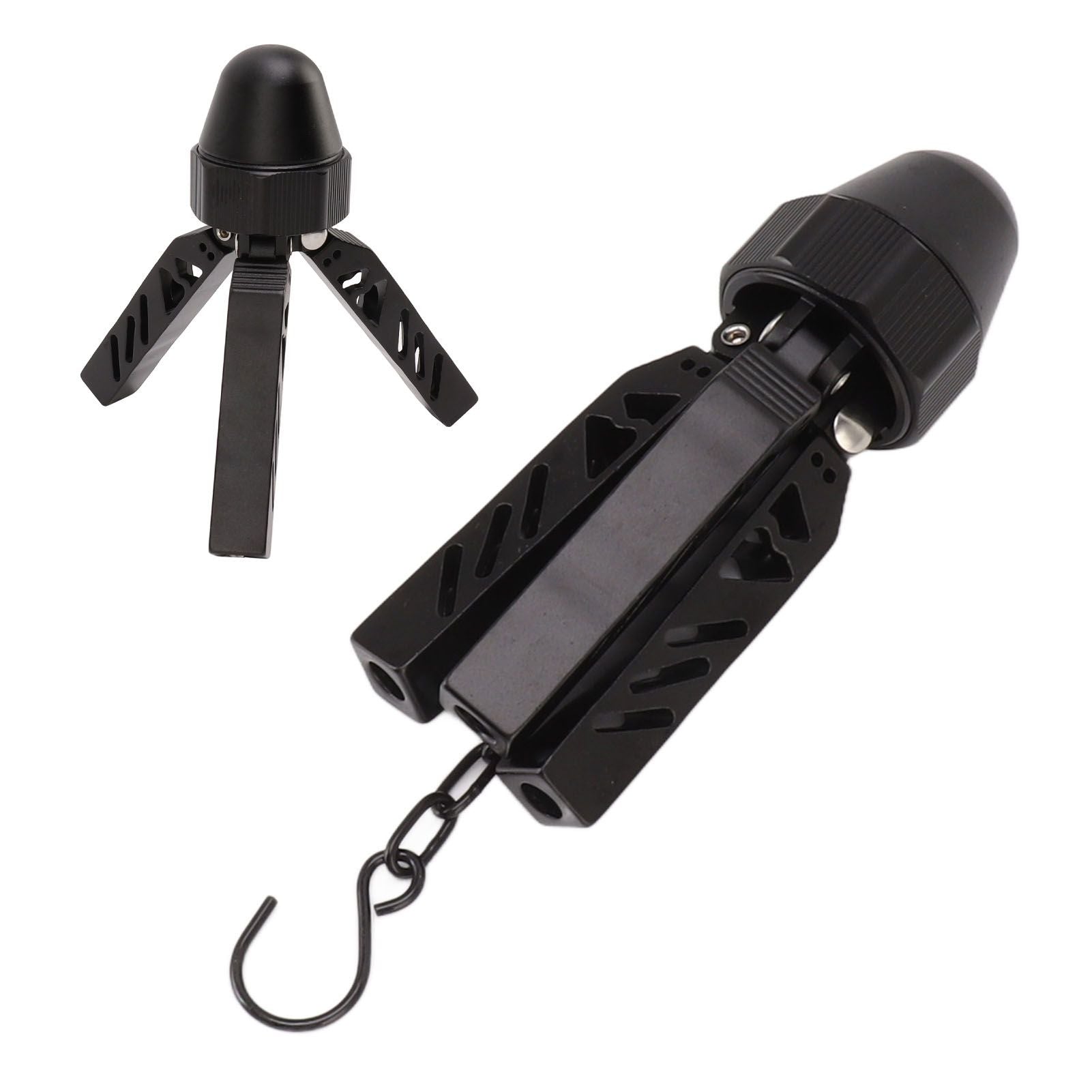 Camping Tripod Aluminum Alloy Stable Multifunctional Black A Shaped Tent Support Pole for Outdoor