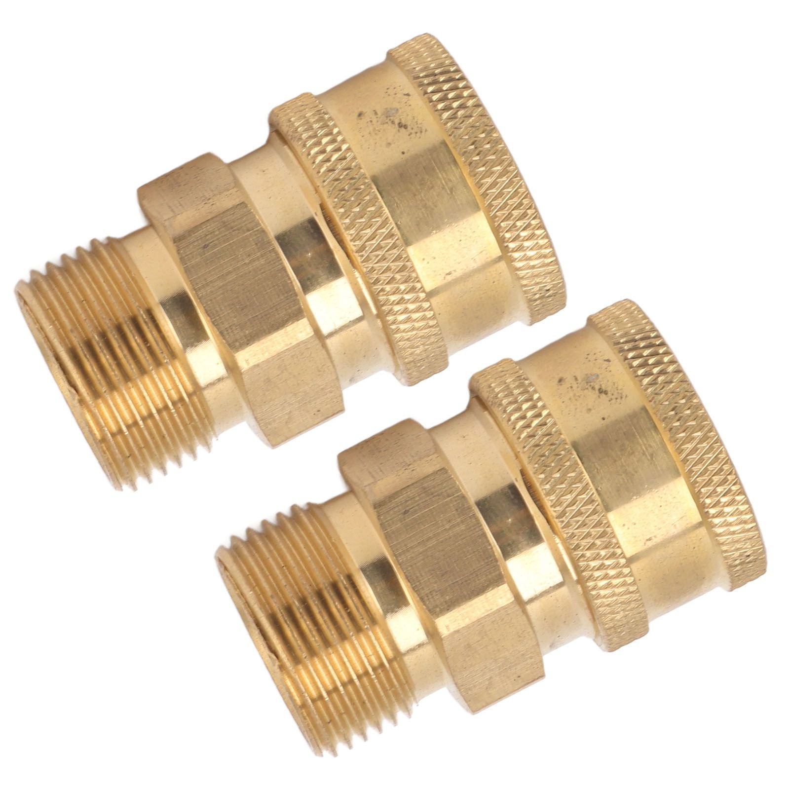 2Pcs Pure Copper M22 High Pressure Washer Fitting Adapter 3/8 Inch NPT Female to M22 Male Adapter Inner Hole 14mm/0.55in