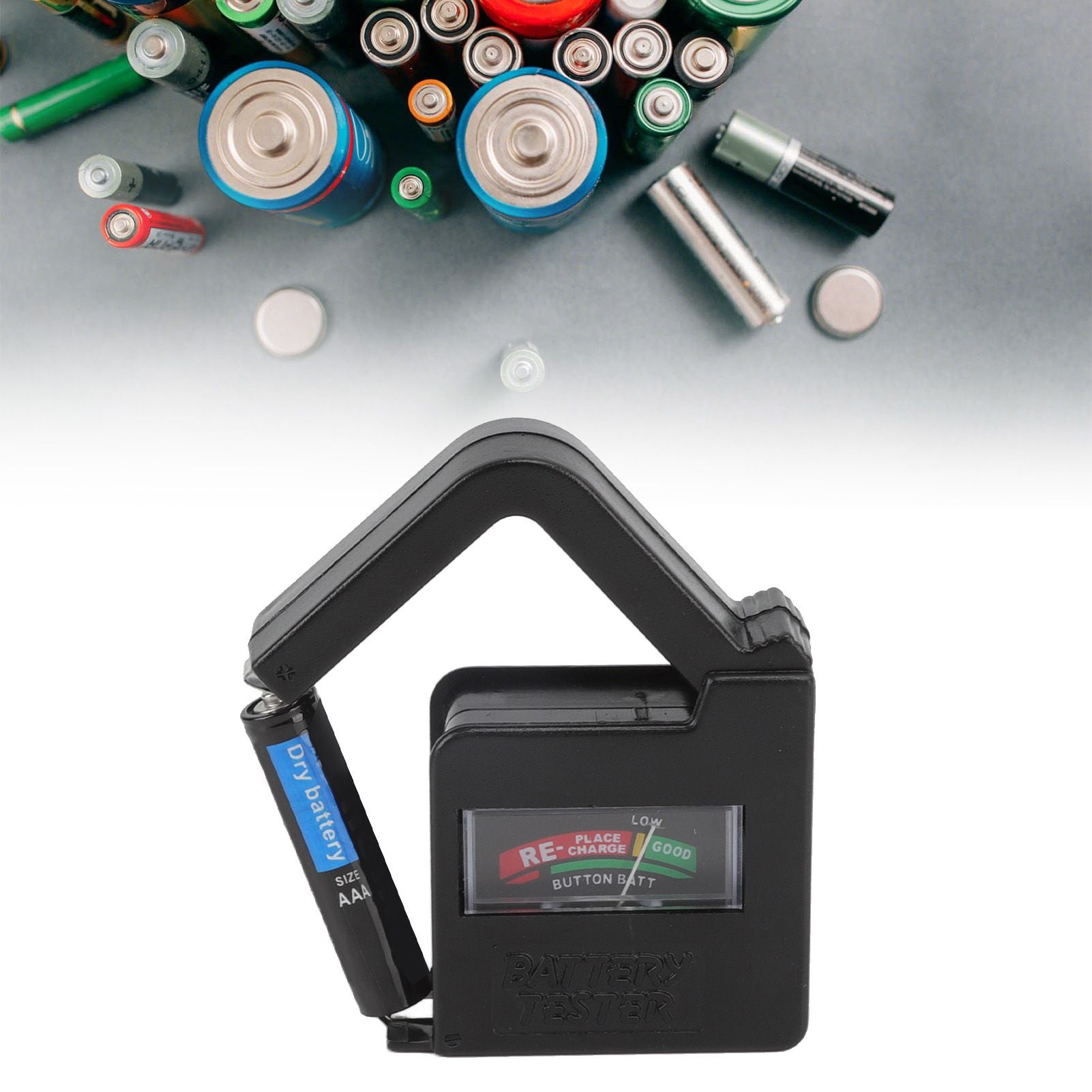 Battery Capacity Tester High Accuracy Digital Display Portable Battery Checker for AA AAA D C 9V 1.5V Battery