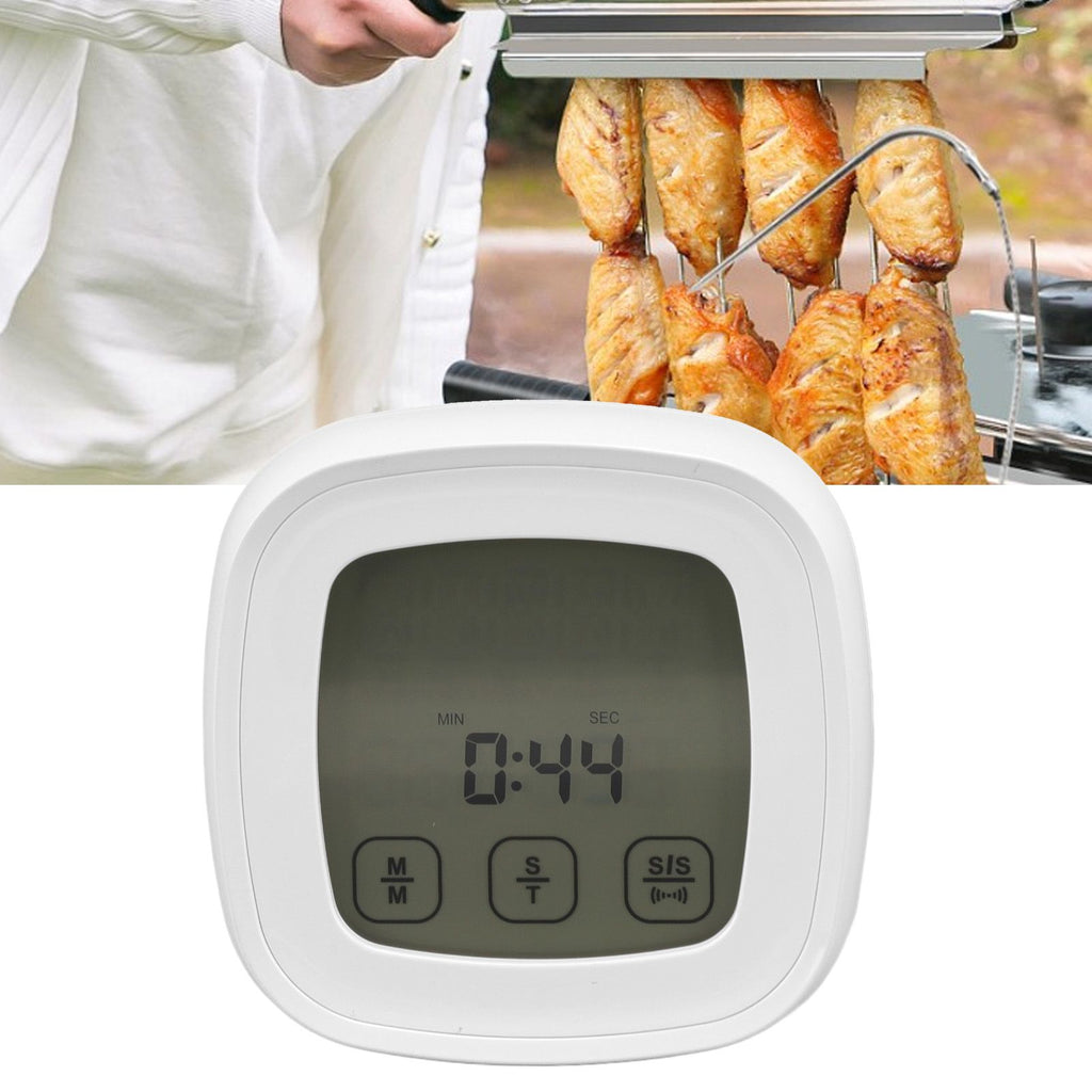 Digital Meat Thermometer with 2 Probes Touchscreen Digital Display Food Cooking Grill Thermometer with Magnet Adsorption