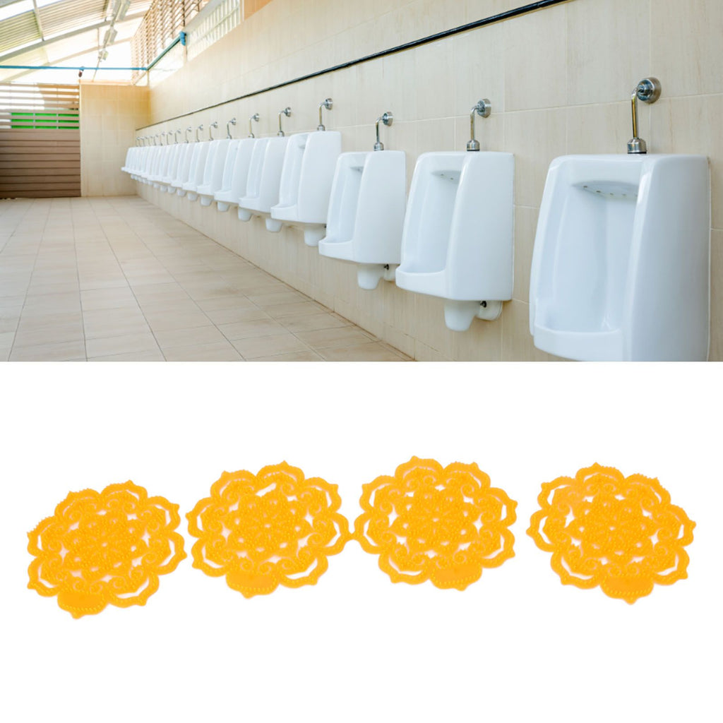 4Pcs Urinal Screen Deodorizer Anti Splash Urinal Screen Cakes for Bathroom Office School Restaurant