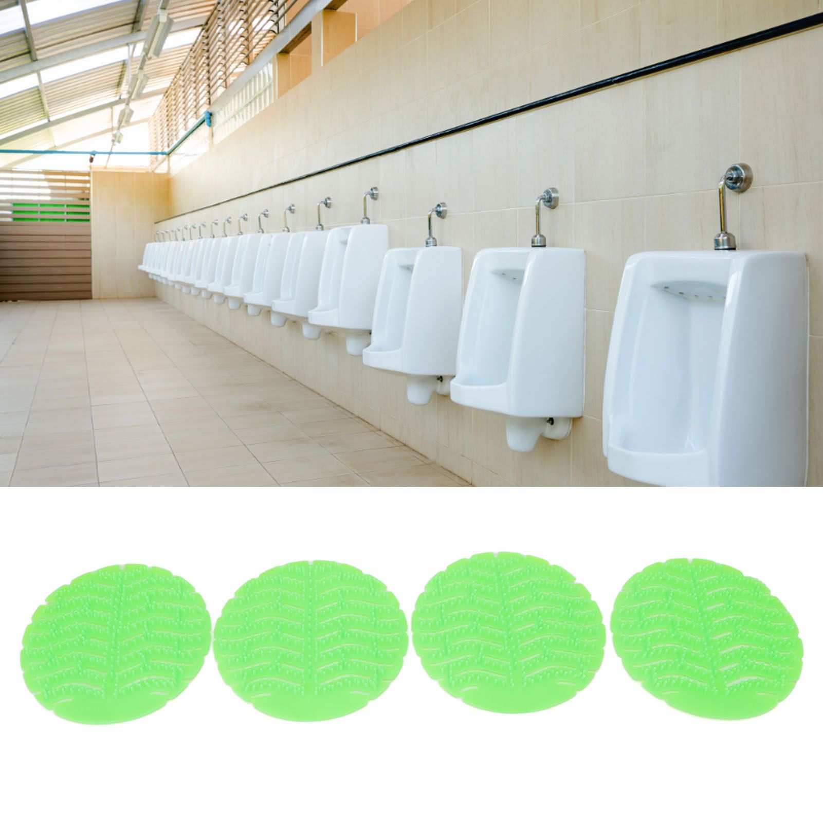 4Pcs Urinal Screen Deodorizer Reduce Odor Prevent Splash Urinal Cake for Office Company Restaurant School