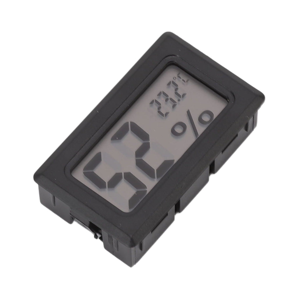 Thermometer Hygrometer Black LCD HD Digital Display Embedded Electronic Temperature Humidity Meter for Locker Cigar Box