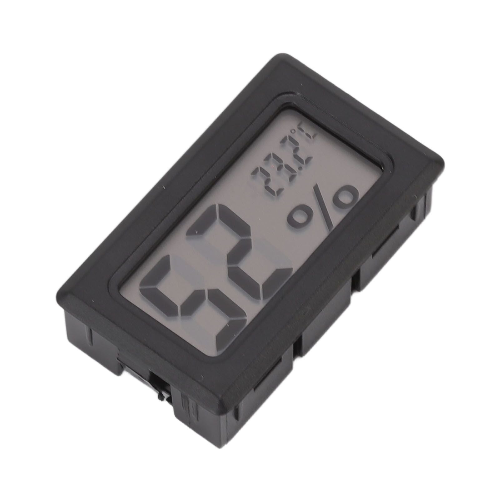 Thermometer Hygrometer Black LCD HD Digital Display Embedded Electronic Temperature Humidity Meter for Locker Cigar Box