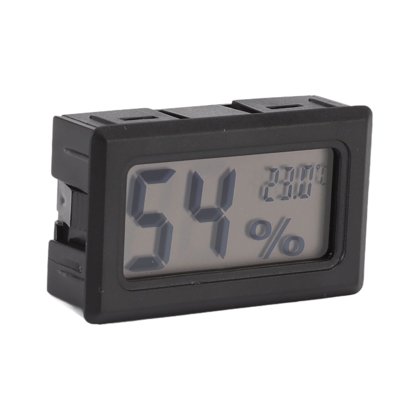 Thermometer Hygrometer Black LCD HD Digital Display Embedded Electronic Temperature Humidity Meter for Locker Cigar Box