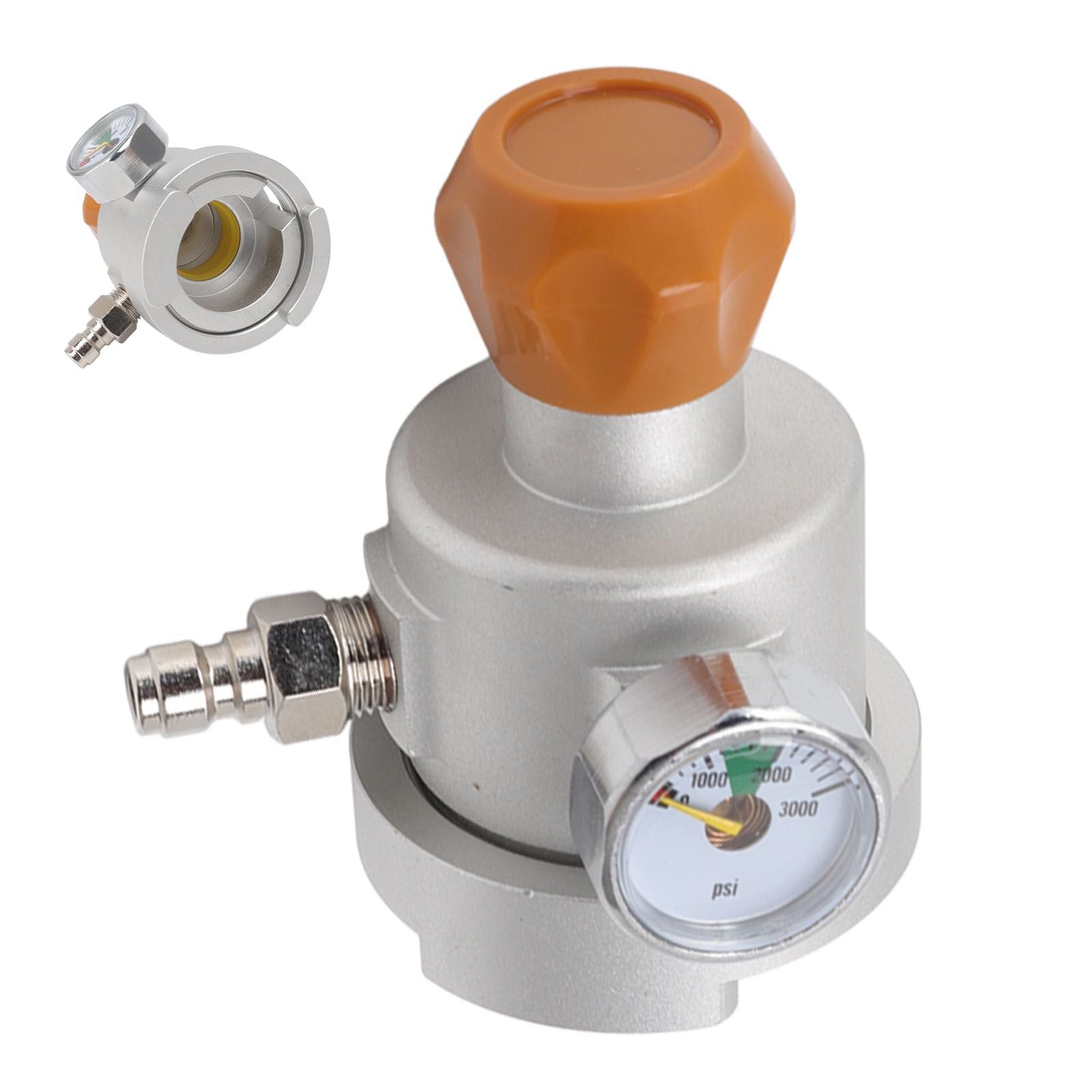 Soda Maker Adapter Aluminum Corrosion Rust Resistance CO2 Refill Connector with Pressure Gauge 8mm Male Quick Plug