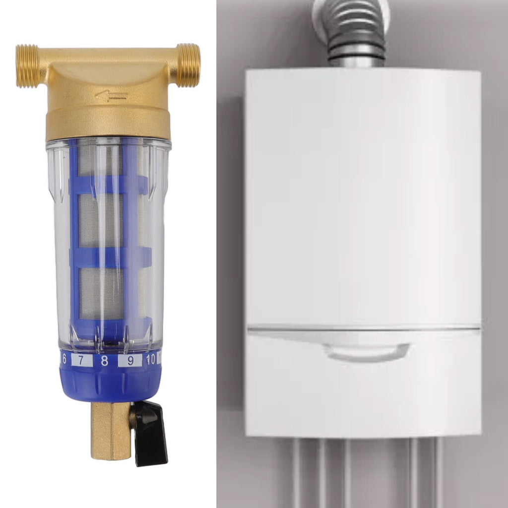 Cyclonic Sedimentation Water Filter G1/2in Backwashing Pure Copper Whole House Water Filter for Washer