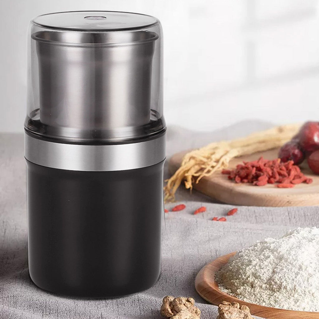 Herb Grinder Wet and Dry Dual Use Multifunction Single Blade Cup Spice Grinder for Garlic Meat CN Plug Slotted Blade