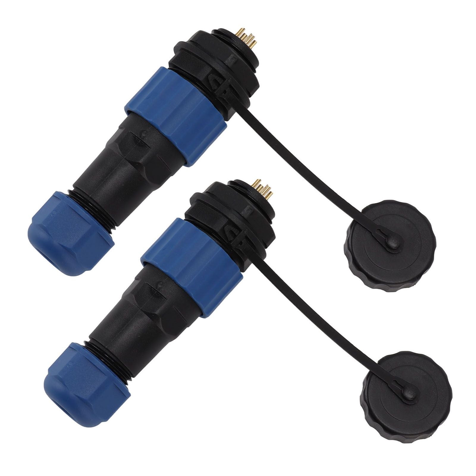2Pcs SD16 IP68 Waterproof Aviation Connector SD16 Female Plug Male Socket G3/8 Thread SD16 4Pin Rear Nut