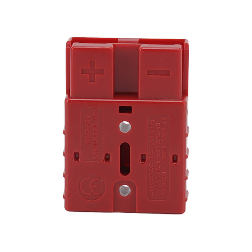 50A 600V Connector Double Pole High Current Power Supply Plug Connector for Solar Panel Dual Battery System Red
