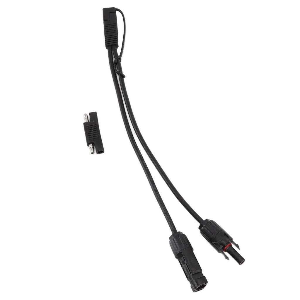 10AWG Solar Panel to SAE Adapter Cable SAE Solar Extension Cable for Automobiles Motorcycles 0.35m Black