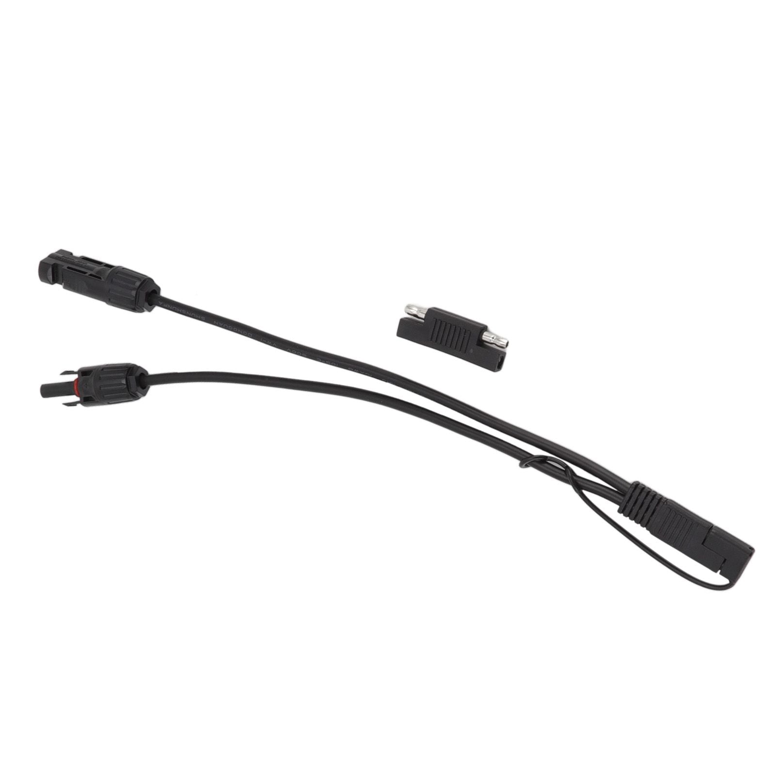 10AWG Solar Panel to SAE Adapter Cable SAE Solar Extension Cable for Automobiles Motorcycles 0.35m Black