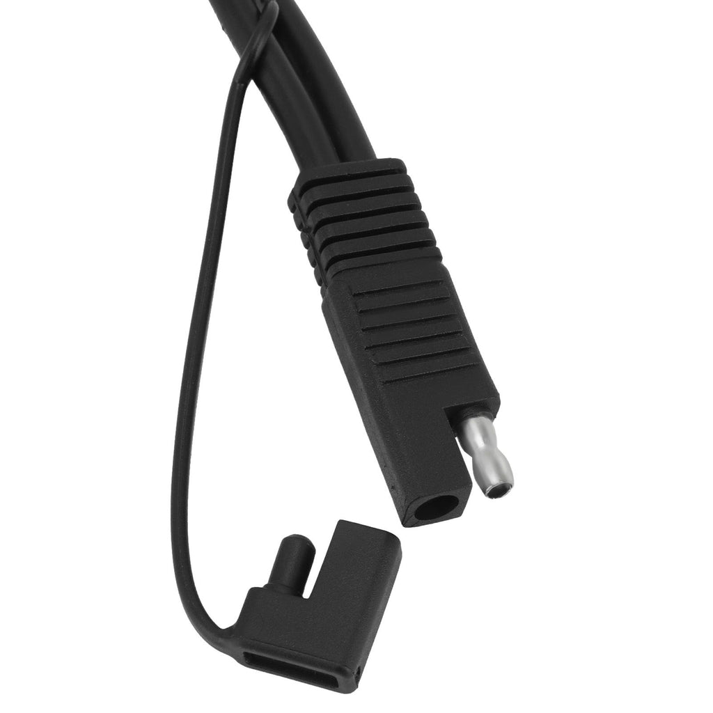 10AWG Solar Panel to SAE Adapter Cable SAE Solar Extension Cable for Automobiles Motorcycles 0.35m Black