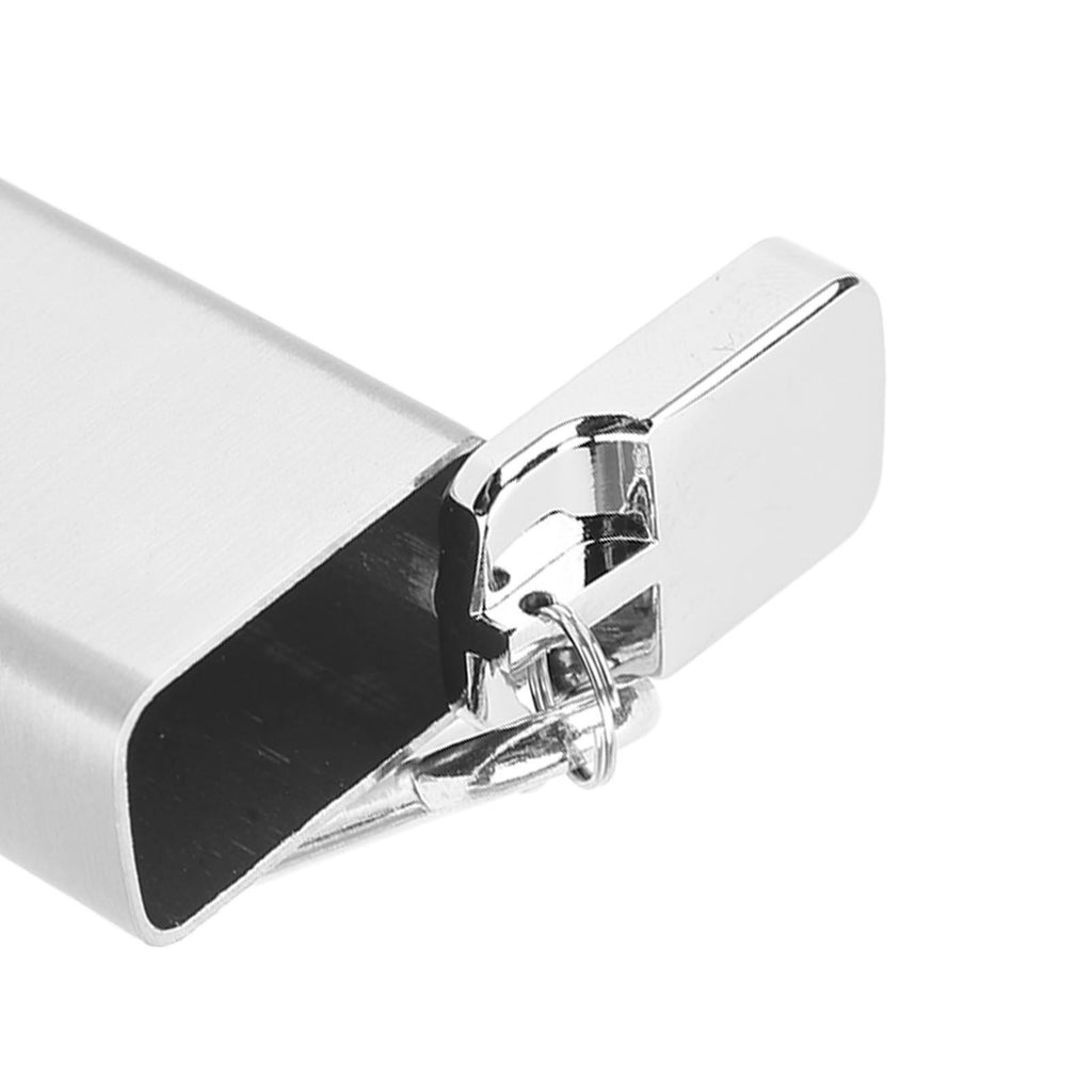 Aluminum Alloy Cigarette Case Box Hold 6pcs with Carabiner Keychain for Men Women Smoking Accessories Silver