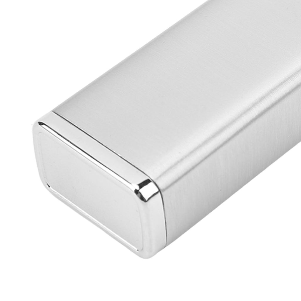 Aluminum Alloy Cigarette Case Box Hold 6pcs with Carabiner Keychain for Men Women Smoking Accessories Silver