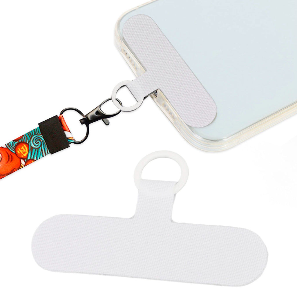 Universal Mobile Phone Lanyard Patch Nylon Cell Phone Hanging Rope Tab Connection Attachment White