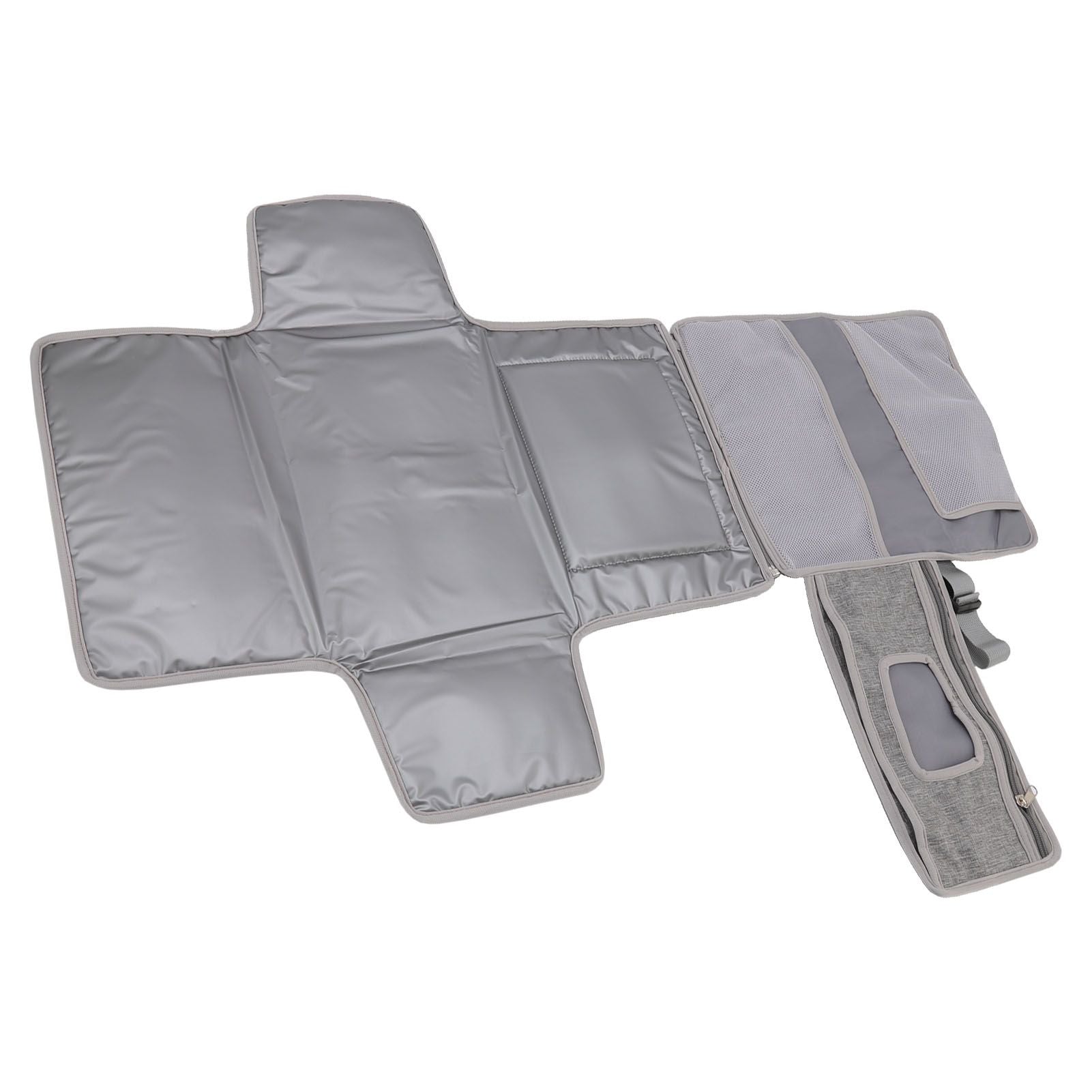Diaper Pad Baby Changing Mat Mommy Bag with Handle Strap Foldable Detachable Travel Changing Pad Grey