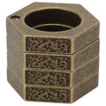 Defense Rings Aluminium Alloy Glossy Hexagonal Window Breaker for Emergency Defense Supplies Bronze
