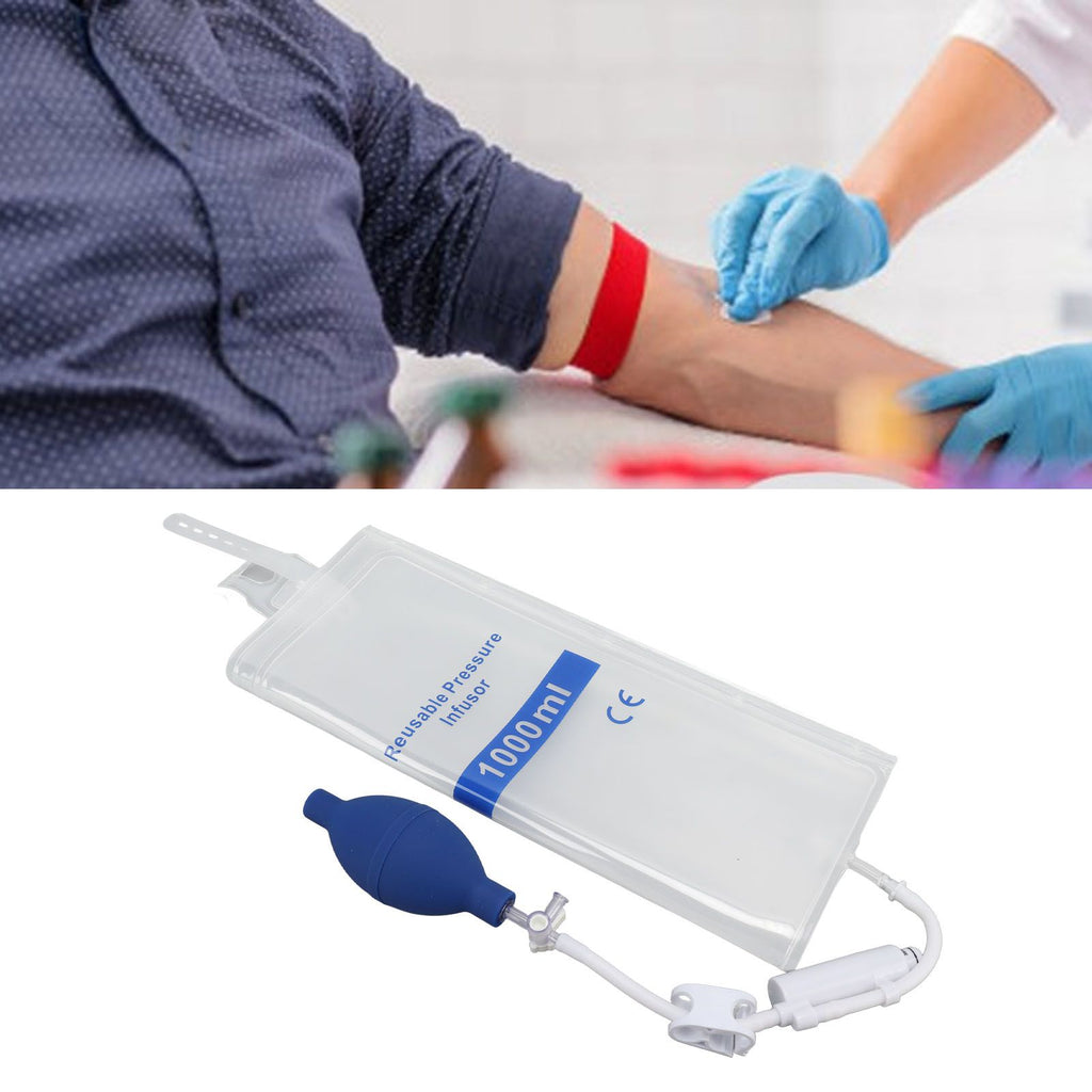 1000ml Medical Pressure Bag TPU Good Air Tightness Pressure Infusion Bag for Emergency Doctors