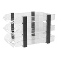 Desk File Letter Tray Layered Classified Documents Rack Acrylic Office Storage Rack Transparent 3 Layers 280x372x247mm
