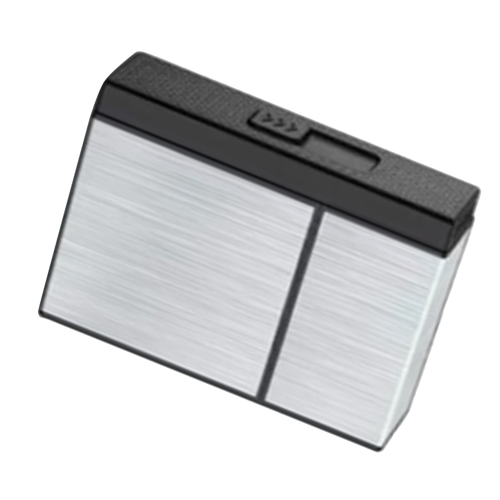Cigarette Case with Lighter for Men Double Arc Automatic Ejecting Cigarette USB Charging Windproof Cigarette Holder Case Silver