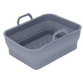 Silicone Air Cooker Pot Rectangular Fryer Liner Tray Replacement for Kitchen Cooking Accessories Grey