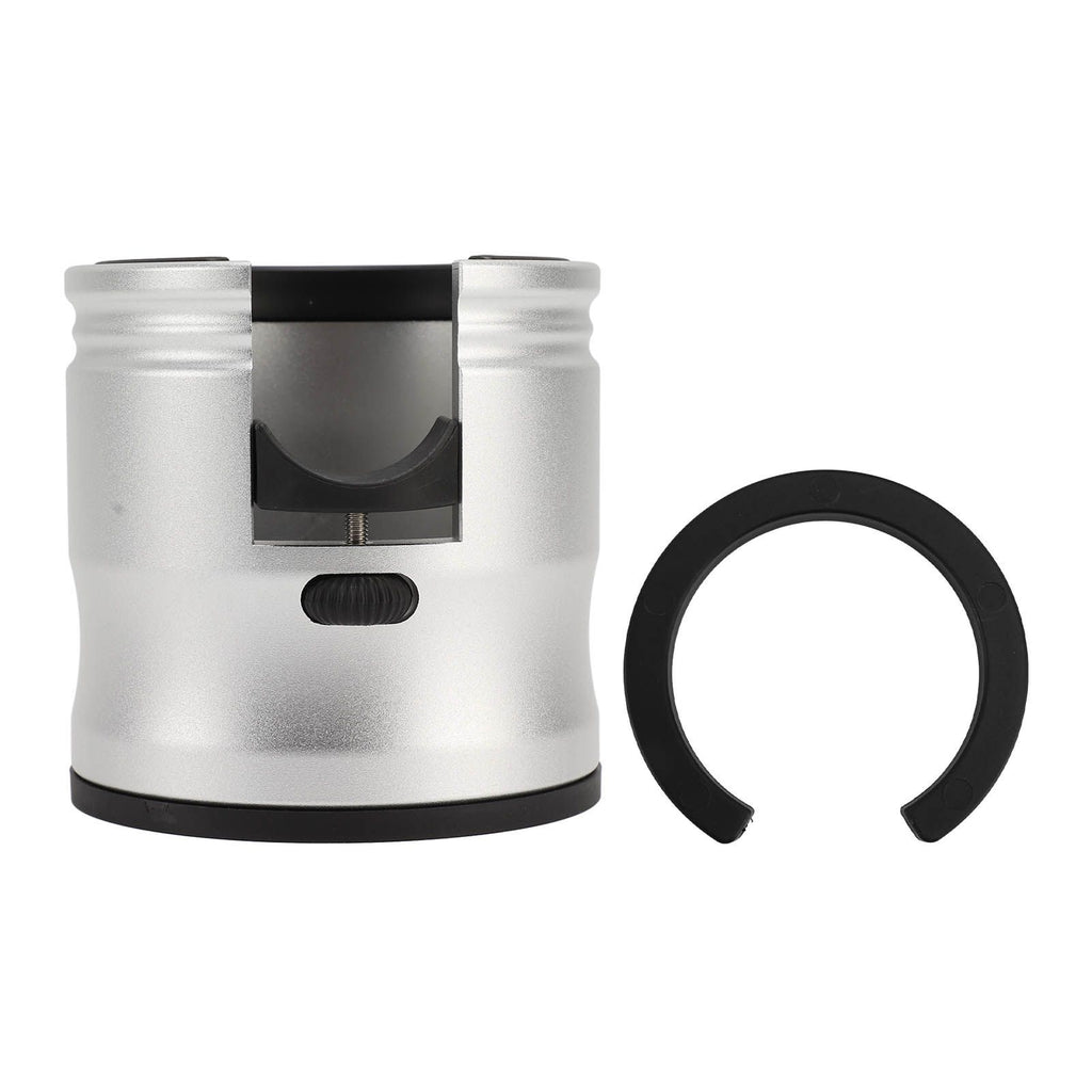Coffee Tamper Holder Round Prevent Slip Adjustable Universal Aluminum Alloy Coffee Filter Handle Stand for Home Cafe Silver